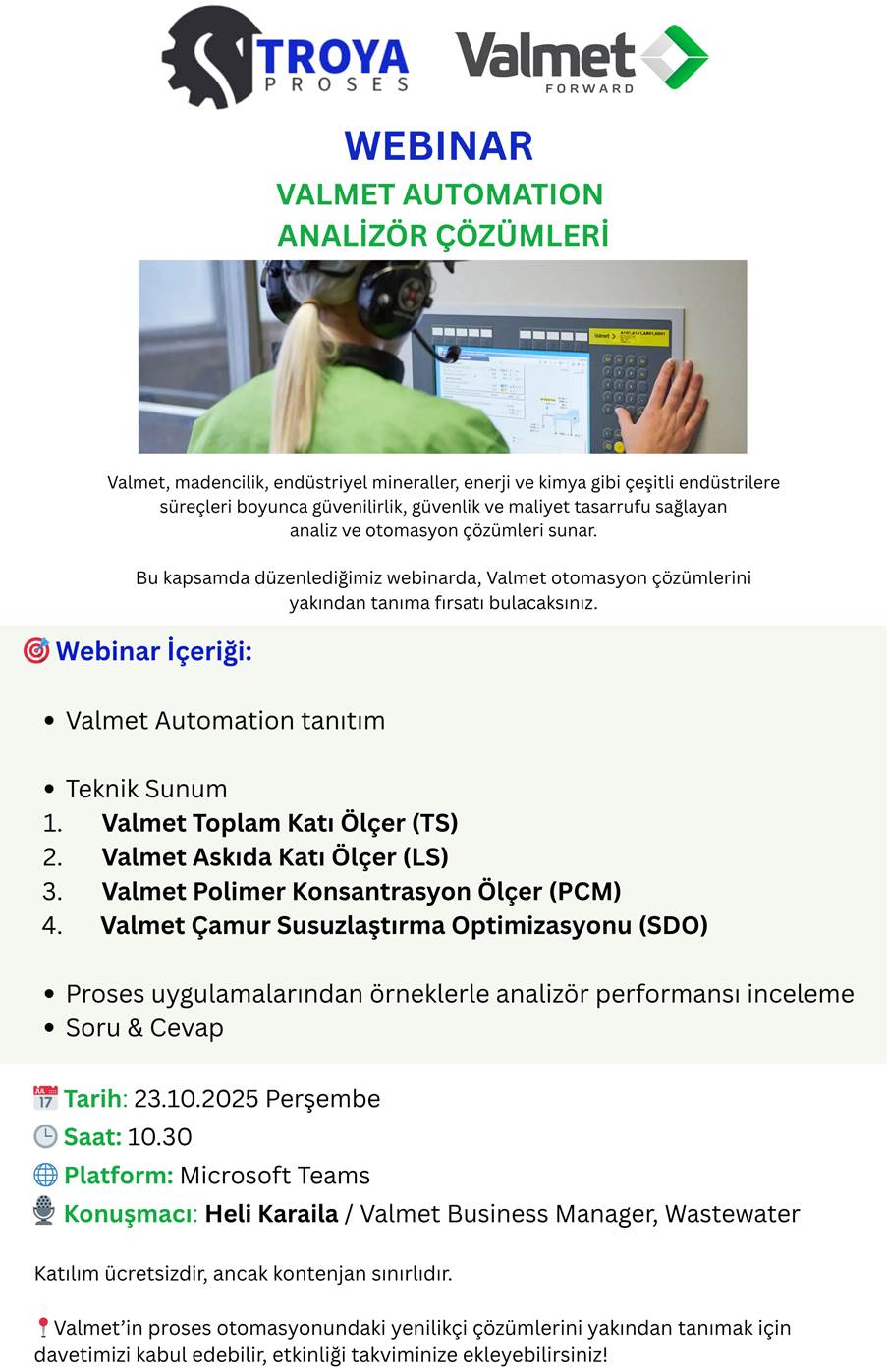 Valmet Automation Analizör Çözümleri Webinarı